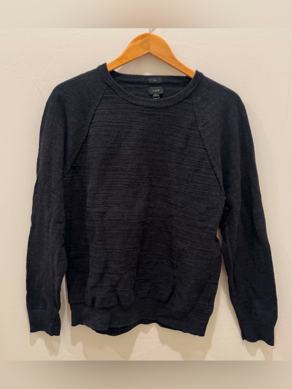 J. Crew Women Black Crewneck Pullover Sweater cotton